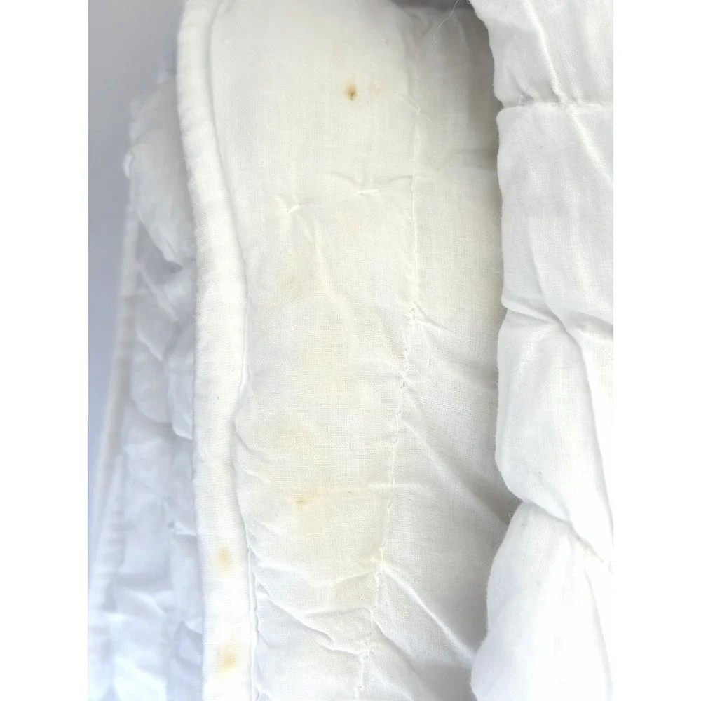 Pottery Barn Queen Cloud Quilt Classic White/White Cotton‎ Paisley No Shams